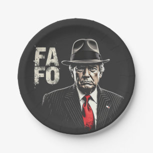 Prato De Papel Retro-americano Donald Trump FAFO USA Flag Patriot