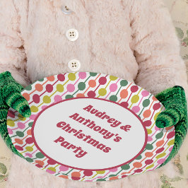 Prato De Papel Retro Geométrico Impressão nos anos 70