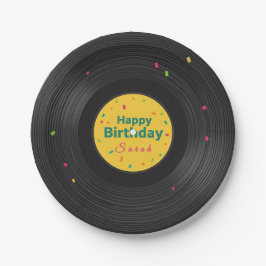 Prato De Papel Retro Music Party