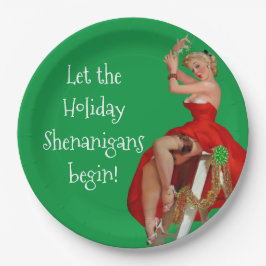 Prato De Papel Retro Pinup Natal em Shenanigans