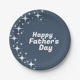Prato De Papel Retro Stars "Dia de os pais Feliz"