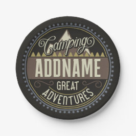 Prato De Papel Reunião de Campanha de Viagem de Camp da Família d