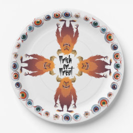 Prato De Papel Reunião de Mash Monstro do Halloween