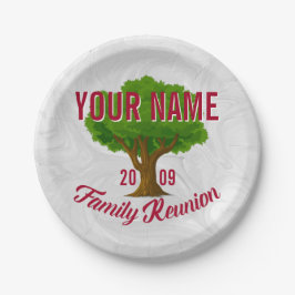 Prato De Papel Reunião Familiar Personalizada de Árvore Livres