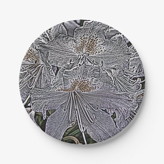 PRATO DE PAPEL RHODODENDRONS (Frente)