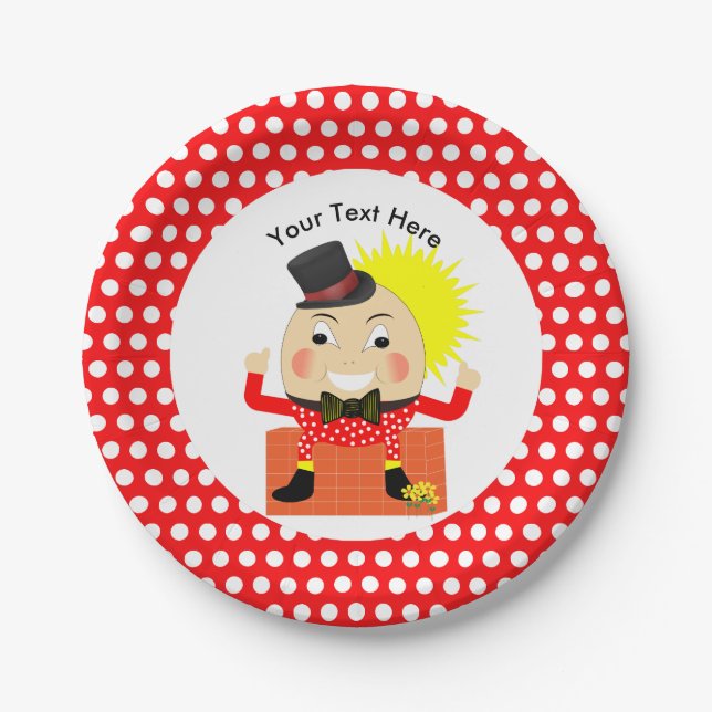 Prato De Papel Rhyme Cute Personalizado (Frente)