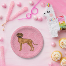 Ridgeback Dog Love Heart Pink