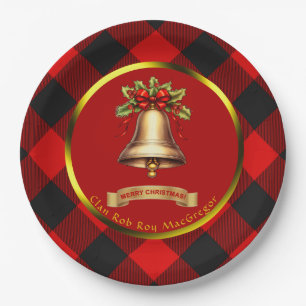 Prato De Papel Rob Roy MacGregor Tartan Natal Personalizado