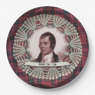 Prato De Papel Robbie Burns Highland Placa