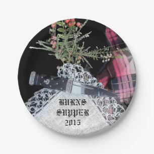 Prato De Papel Robbie Burns - placas casuais de janto