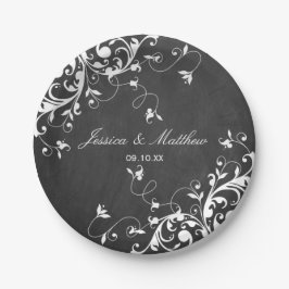 Prato De Papel Rochas Brancas No Quadro