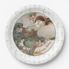 Prato De Papel Rock A Bye Baby Nursery Rhyme Chá de fraldas