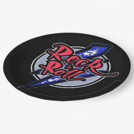 Prato De Papel Rock & Roll Lightning