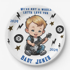 Prato De Papel Rocker Rock N Roll Lotta Love Boy