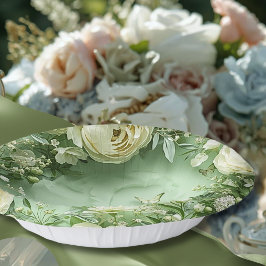 Prato De Papel Rococo Butterfly Garden Galentine Floral Elegance