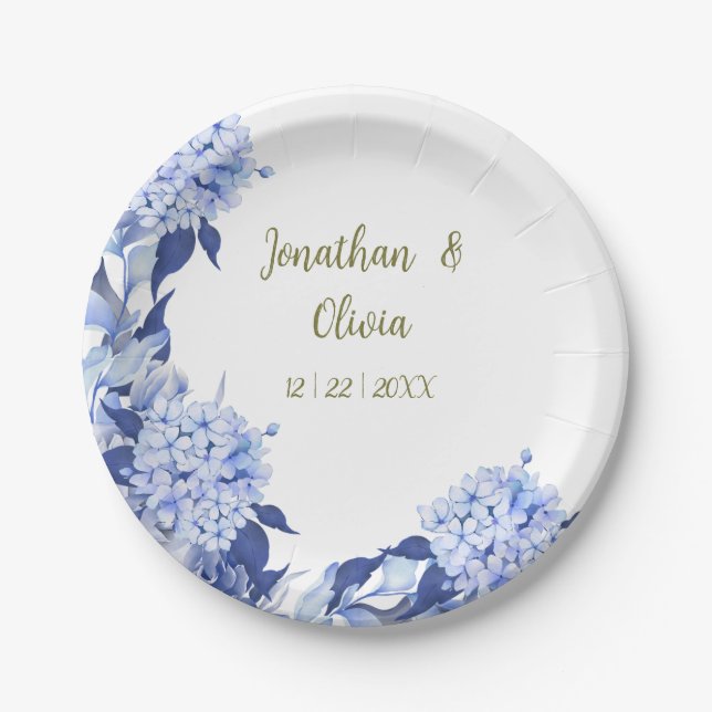 Prato De Papel Romantic Field purple Flowers (Frente)