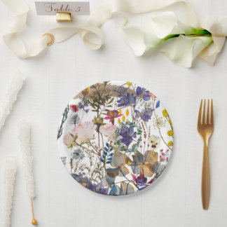 Prato De Papel Romantic Wildflower Collage