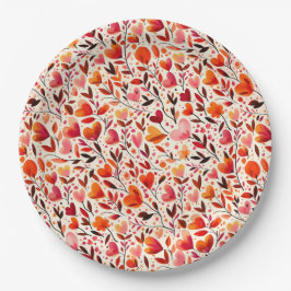 Prato De Papel Romântico Bloom: Dia de os namorados