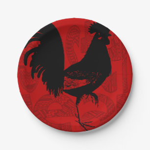 Prato De Papel Rooster ano 2017 - placa de papel 1