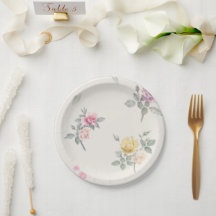 Rosa Água Marfim Suave Floral Aquarela