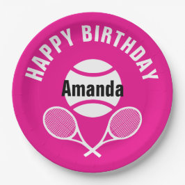 Prato De Papel Rosa brilhante Eu adoro tênis