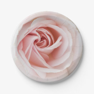 Prato De Papel Rosa Cor-de-Rosa e Madeira Branca Estilo Shabby Ch