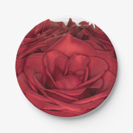 Prato De Papel rosa de Casamento Vermelho 1840