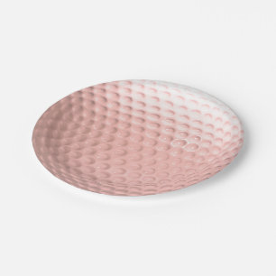 Prato De Papel Rosa do esporte da bola de golfe