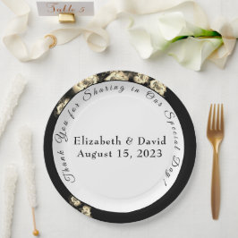 Prato De Papel Rosa Elegante católico