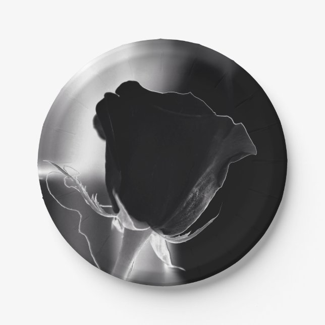 Prato De Papel Rosa Noire (Frente)