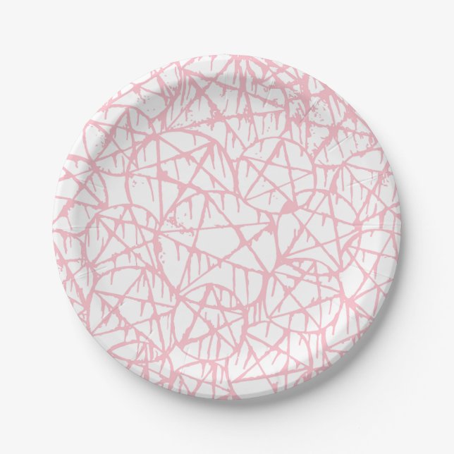 Prato De Papel rosa pastel pentagrama gótico punk (Frente)