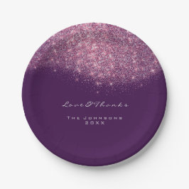 Prato De Papel Rosa Rosa Rosa Rosa Rosa Púrpura Brilhante Anivers