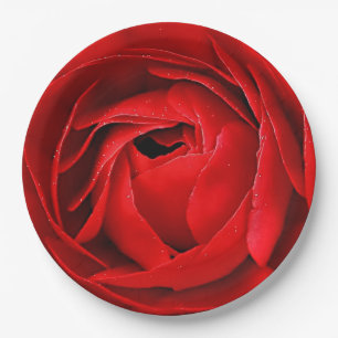 PRATO DE PAPEL ROSA VERMELHA