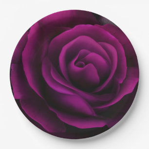 Prato De Papel Rosa vermelha Roxo Gótica