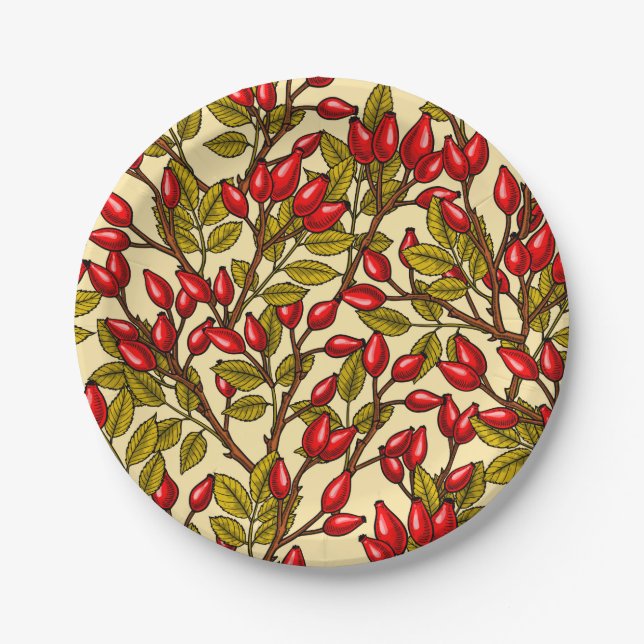 Prato De Papel Rosa, vermelho, verde, amarelo (Frente)