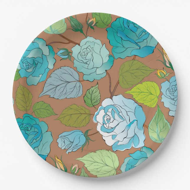 Prato De Papel Rosas 25 (Frente)