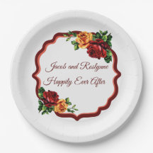 Rosas Amarelas e Vermelhas profundas vitorianas