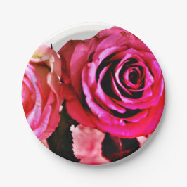 Prato De Papel Rosas Bloqueadores