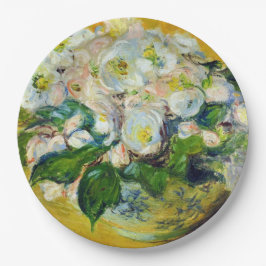 Prato De Papel Rosas de Natal (por Claude Monet)
