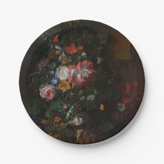 Prato De Papel Rosas e Outras Flores - Rachel Ruysch