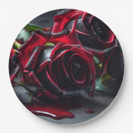 Prato De Papel Rosas góticos