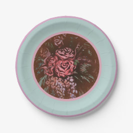 Prato De Papel Rosas Memoráveis