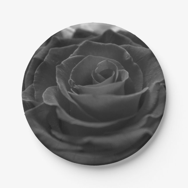 Prato De Papel Rosas vermelhas flores românticas florais botânica (Frente)