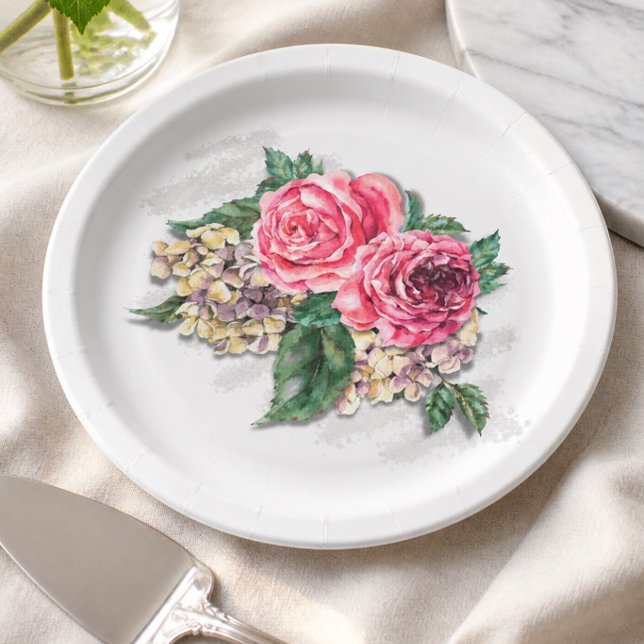 Prato de Papel Rosas Vermelhas Lindas (Criador carregado)