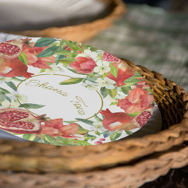 Prato De Papel Rosh Hashanah Ano Novo Banquete de Pomegranato Doc