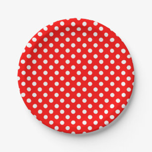 Prato De Papel Rosie The Riveter Style Feliz Bolinhas