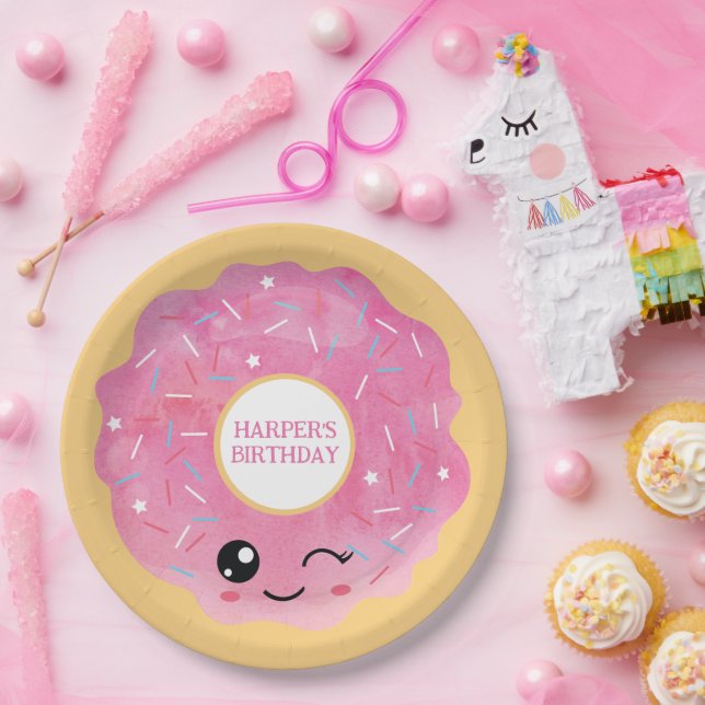 Prato De Papel Rosquinha de Saída (Festa)