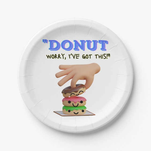 Prato De Papel Rosquinha preocupada eu tenho isso (Frente)