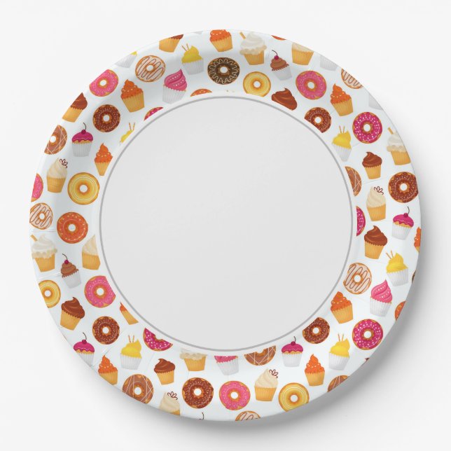 Prato De Papel ROSQUINHAS e CUPCAKES (Frente)