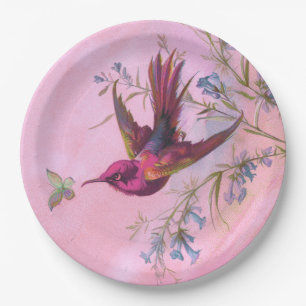Prato De Papel Rosy Red Hummingbird